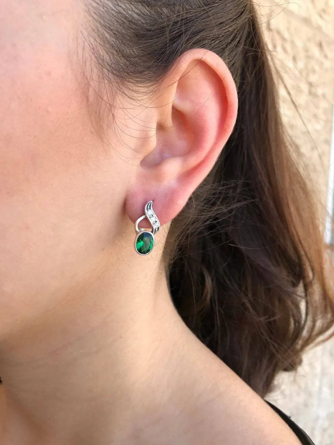 Amethyst Vintage Earrings - Natural Amethyst Earrings - Purple Gemstone Earrings