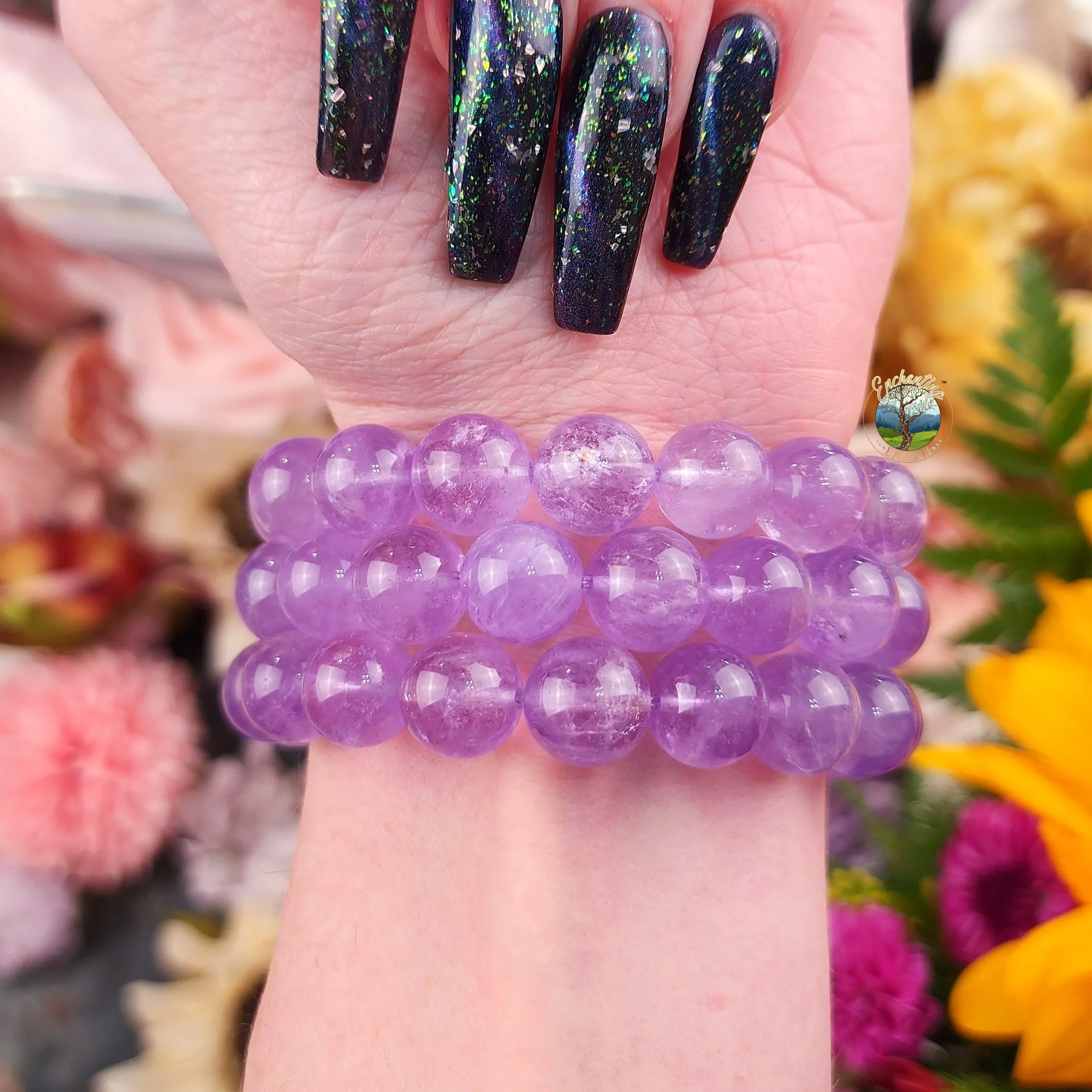 Lavender Amethyst Bracelet (AA Grade) for Intuition and Protection