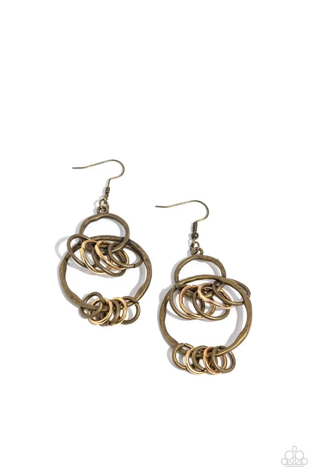 Paparazzi Earring ~ Rebel Ringer - Multi