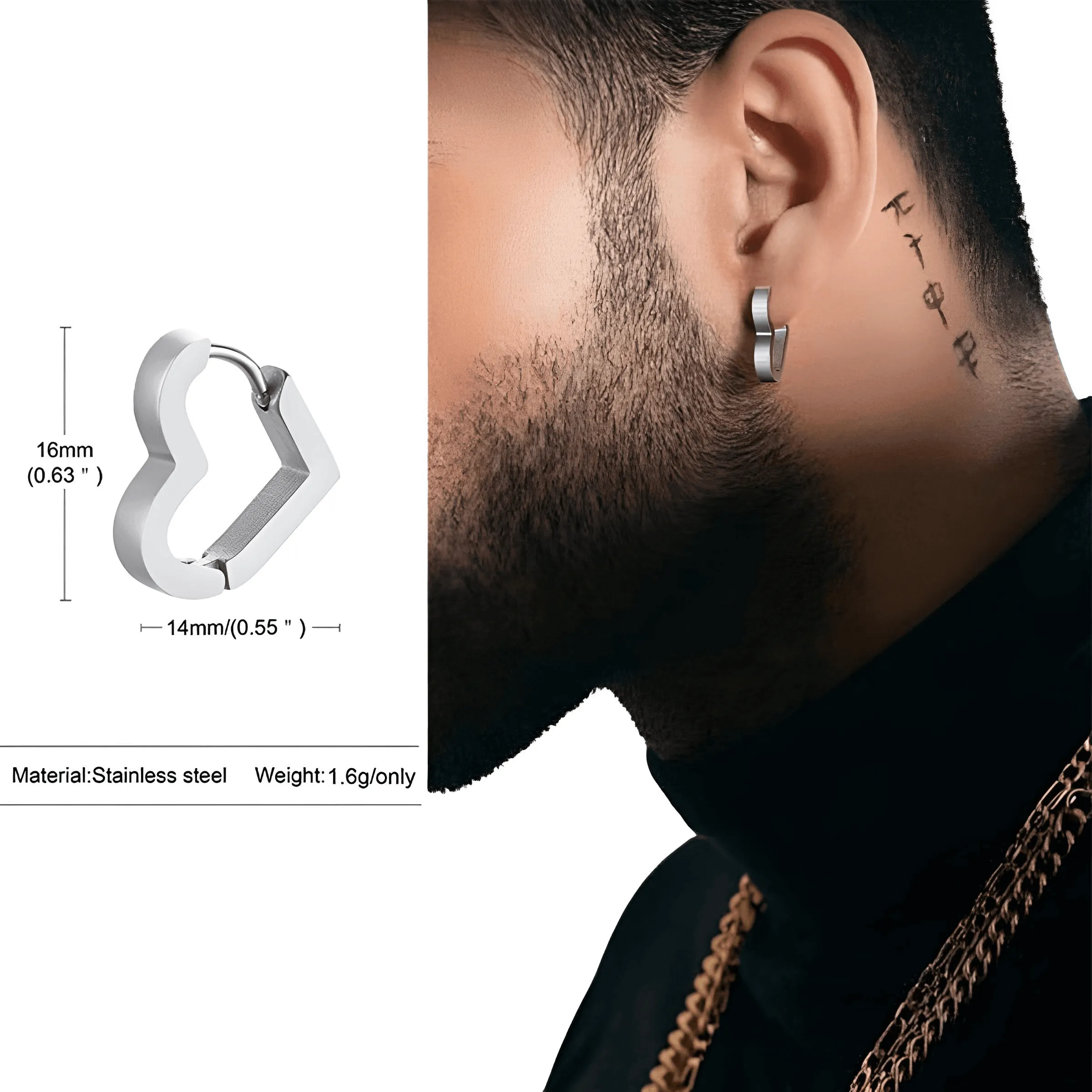 U Link Earrings For Men or Women