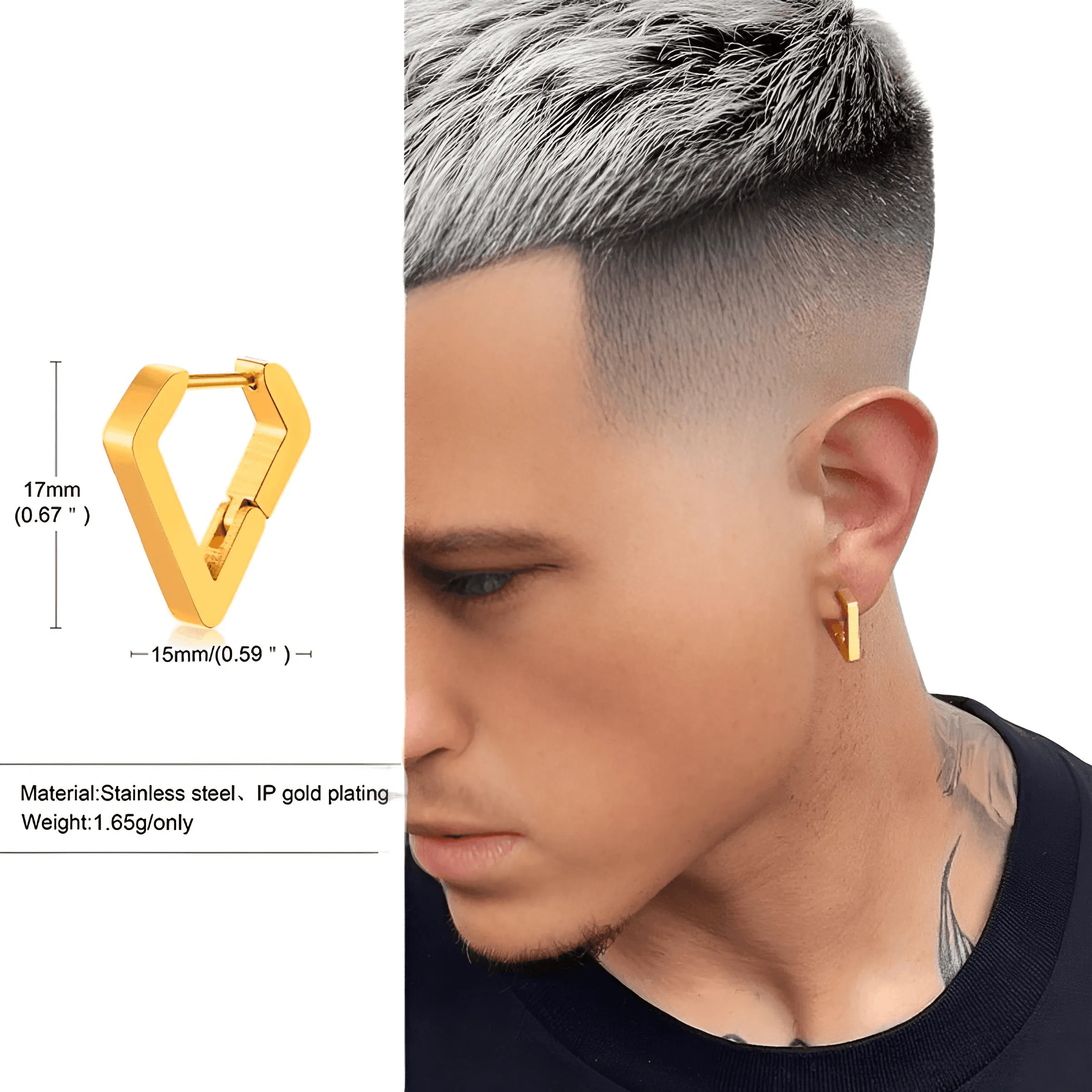 U Link Earrings For Men or Women